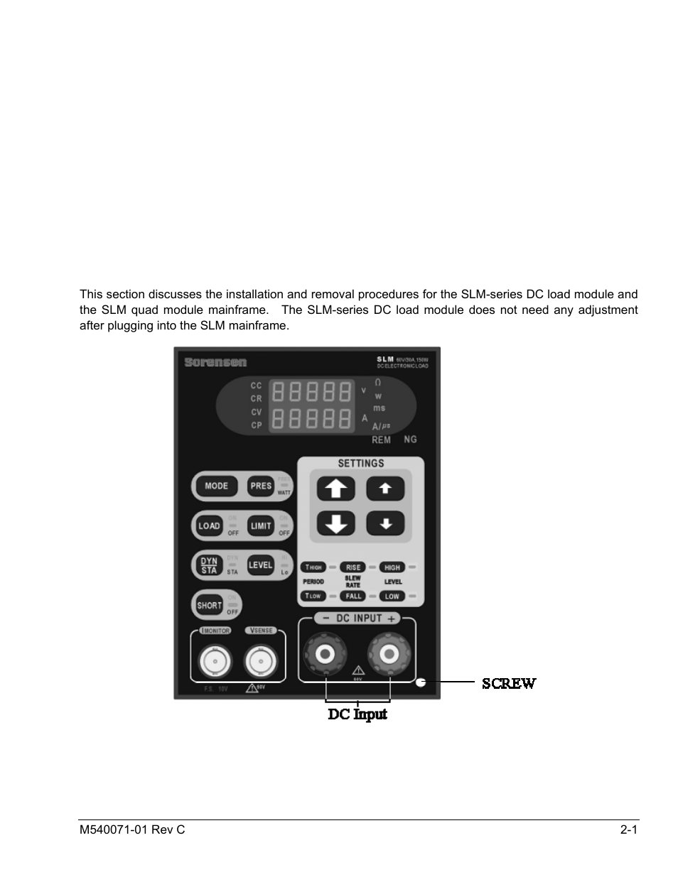 Section 2 installation and maintenance, Installation and maintenance | AMETEK SLM Series RevC User Manual | Page 23 / 85