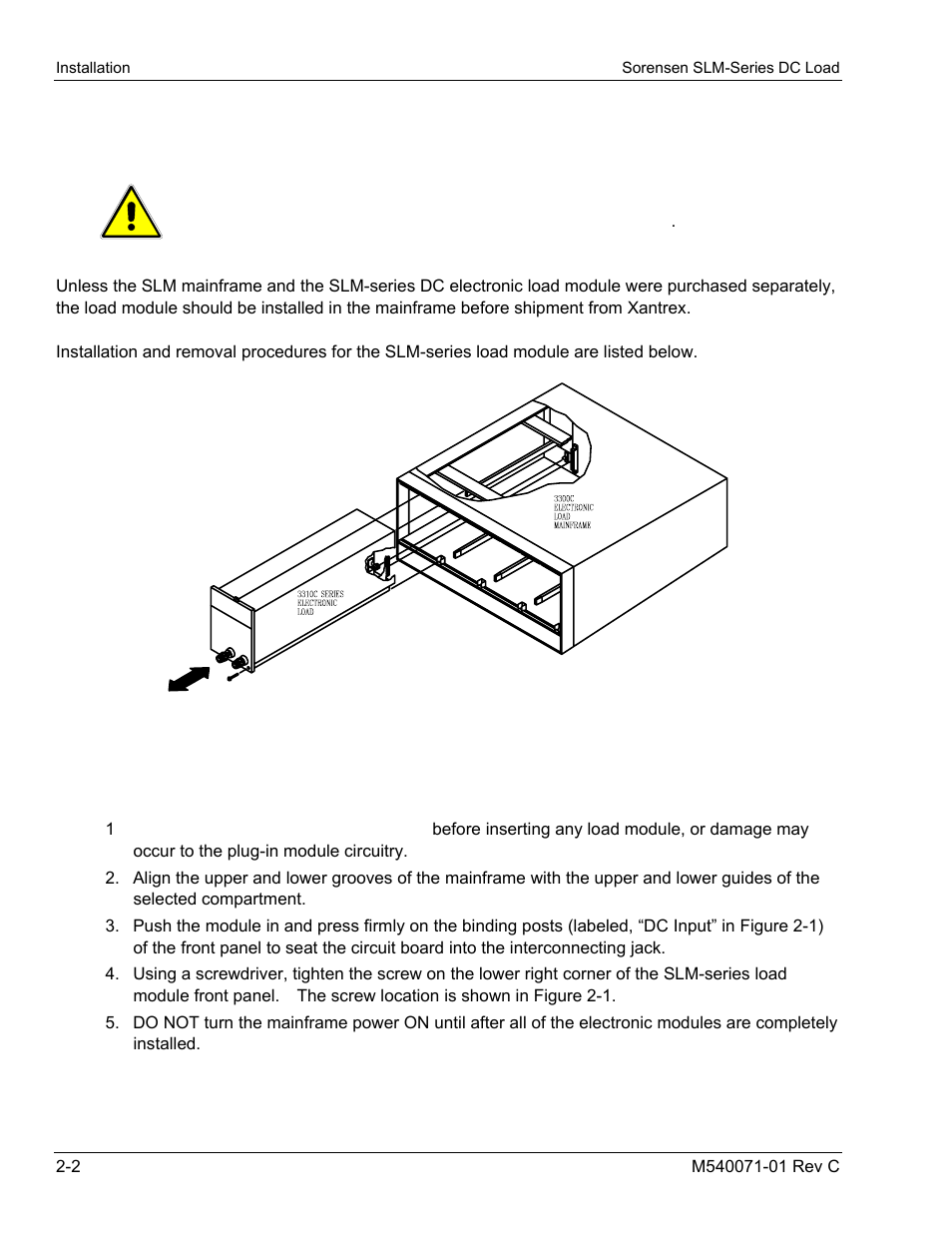 1 installation | AMETEK SLM Series RevC User Manual | Page 24 / 85