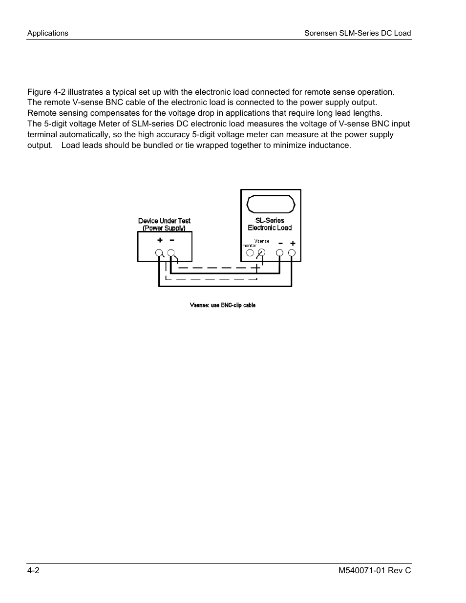 2 remote sense connections, Remote sense connections | AMETEK SLM Series RevC User Manual | Page 50 / 85