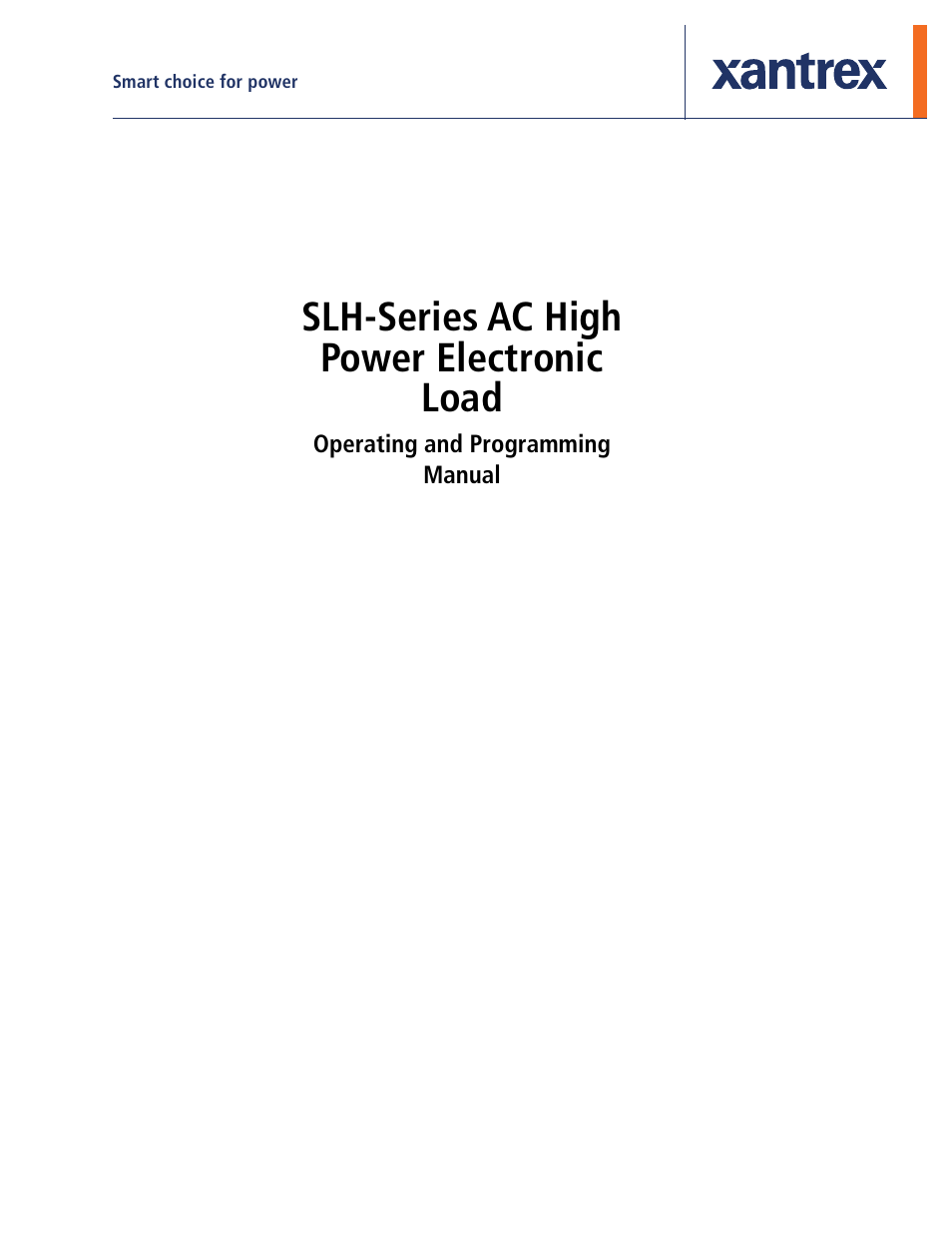 AMETEK SLH Series RevB User Manual | 81 pages