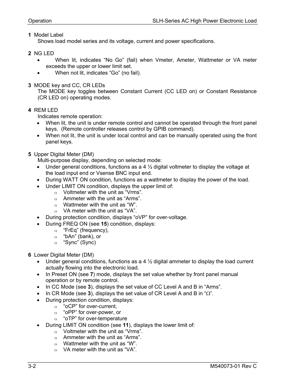 AMETEK SLH Series RevB User Manual | Page 28 / 81