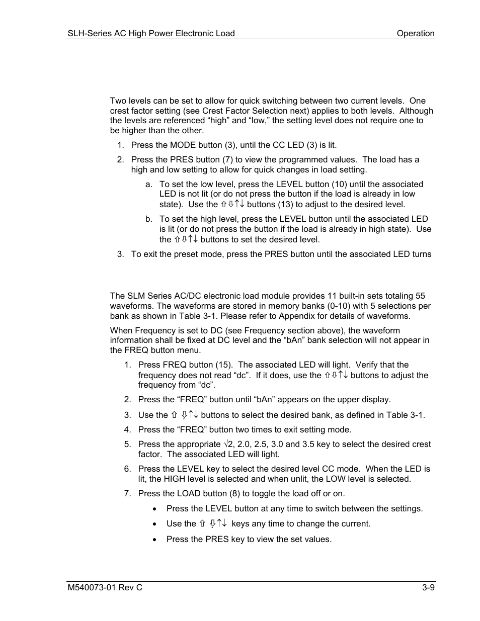 3 normal operation | AMETEK SLH Series RevB User Manual | Page 35 / 81