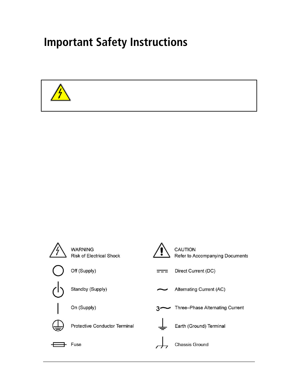 Important safety instructions | AMETEK SLH Series RevB User Manual | Page 5 / 81