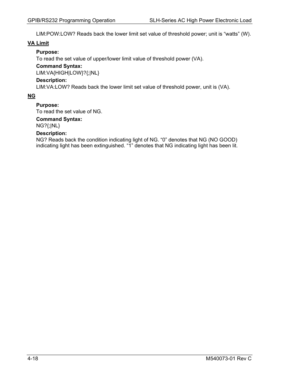 AMETEK SLH Series RevB User Manual | Page 60 / 81