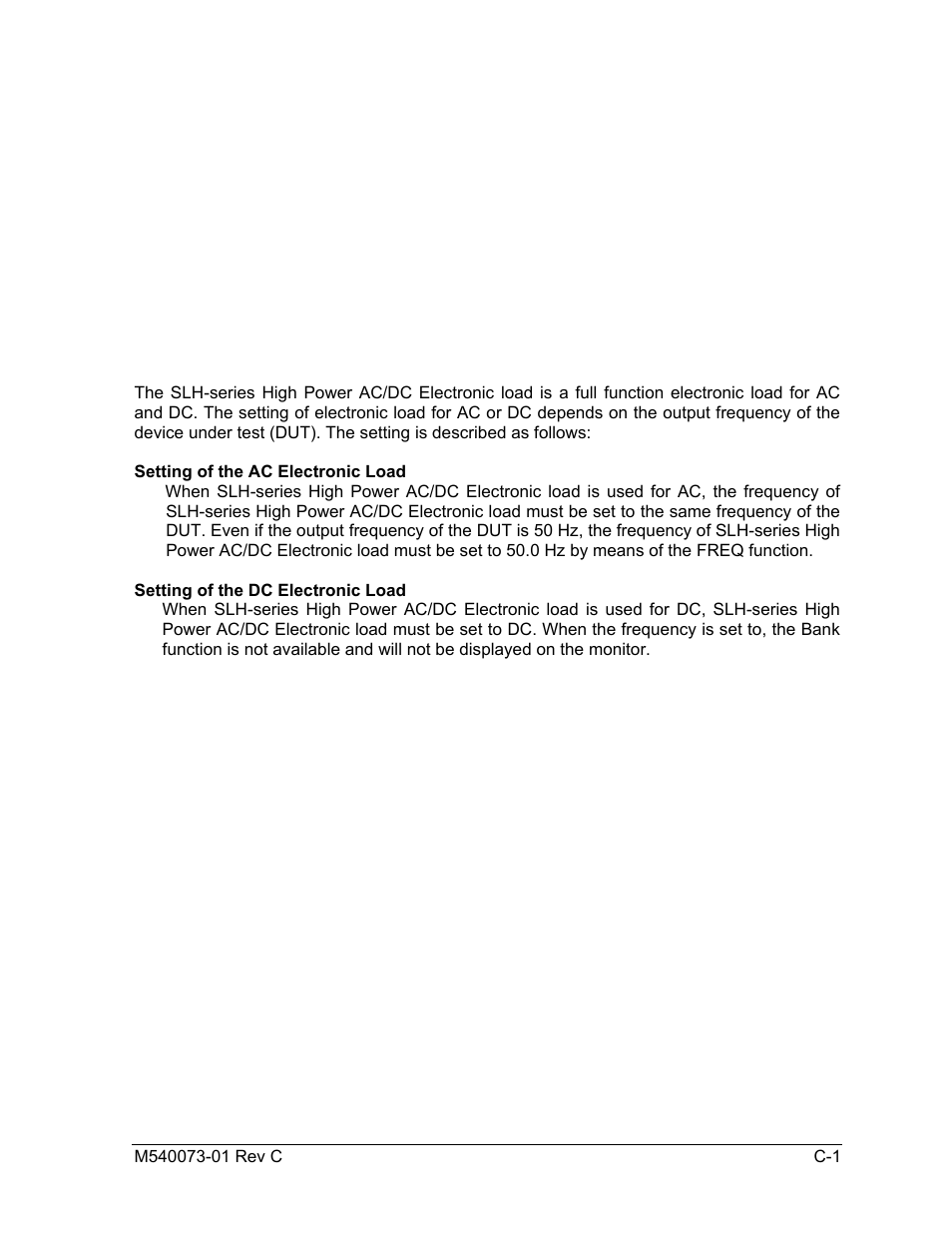 Appendix c | AMETEK SLH Series RevB User Manual | Page 69 / 81