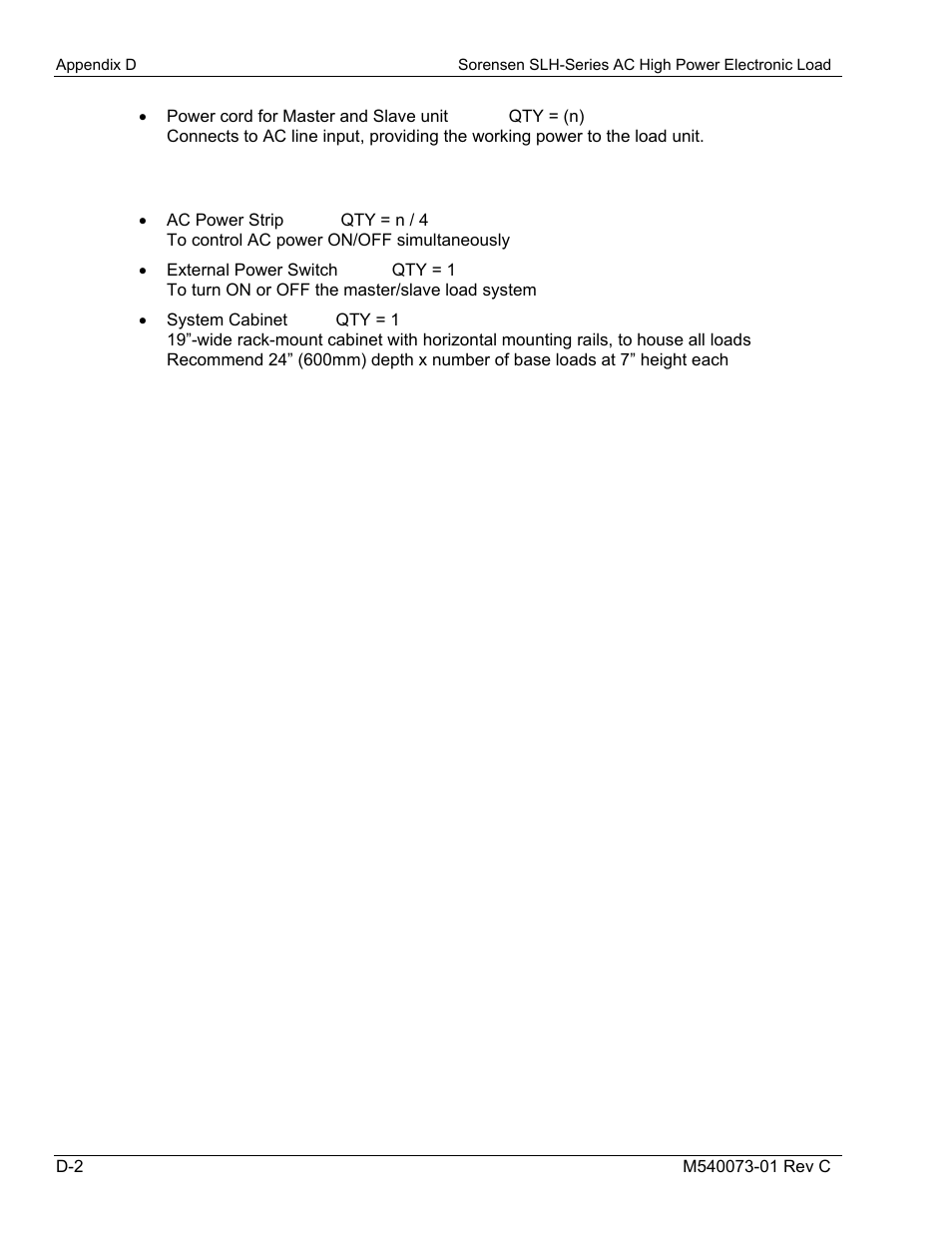 AMETEK SLH Series RevB User Manual | Page 72 / 81