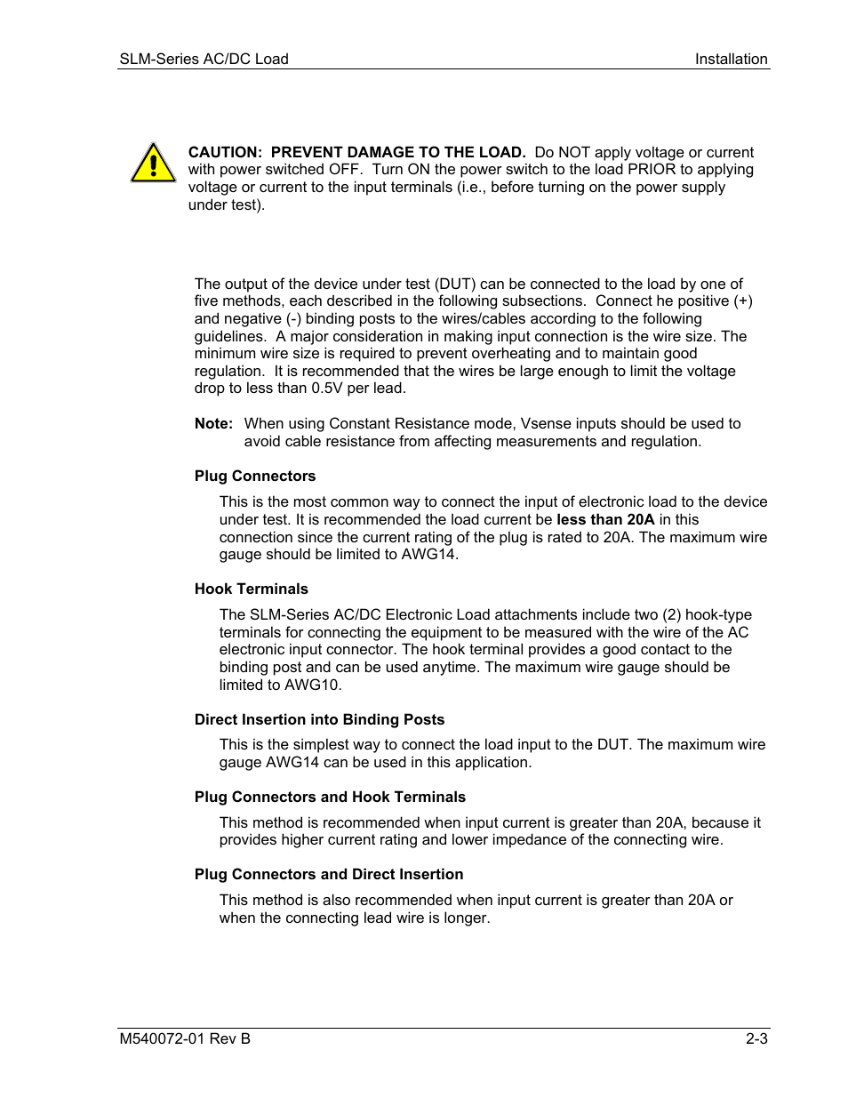 3 connections | AMETEK SLM Series Rev B User Manual | Page 25 / 87