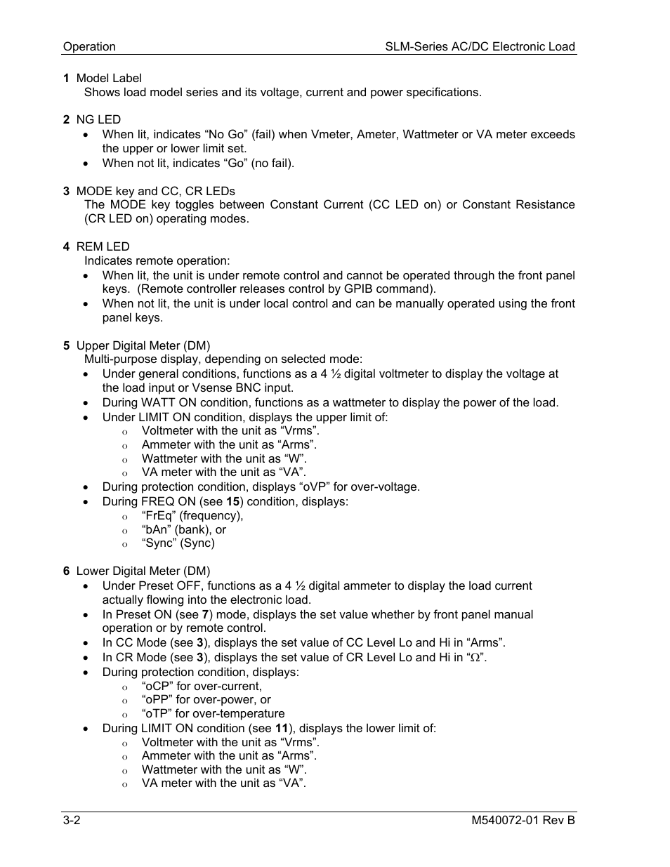 AMETEK SLM Series Rev B User Manual | Page 28 / 87