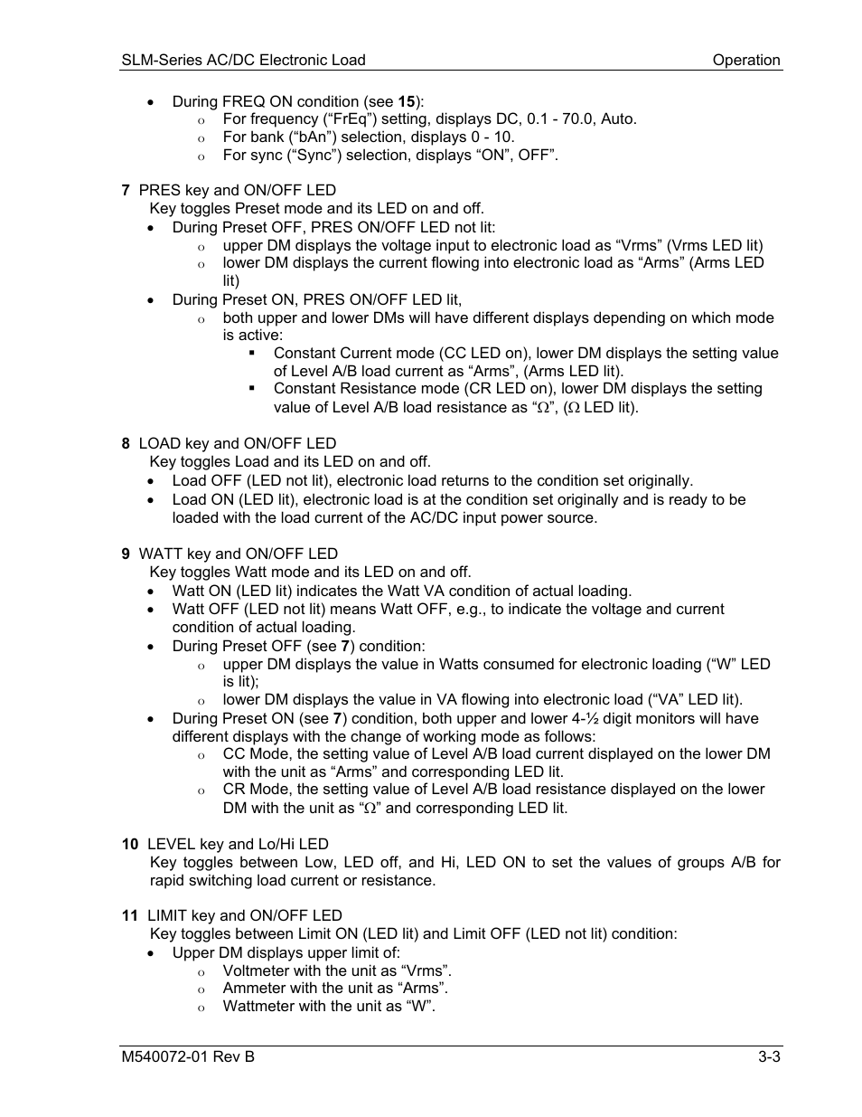 AMETEK SLM Series Rev B User Manual | Page 29 / 87