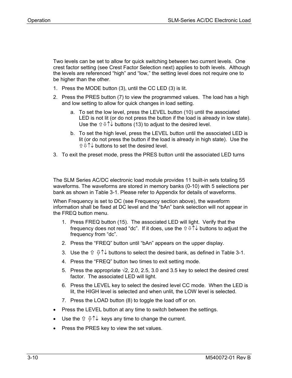 3 normal operation | AMETEK SLM Series Rev B User Manual | Page 36 / 87