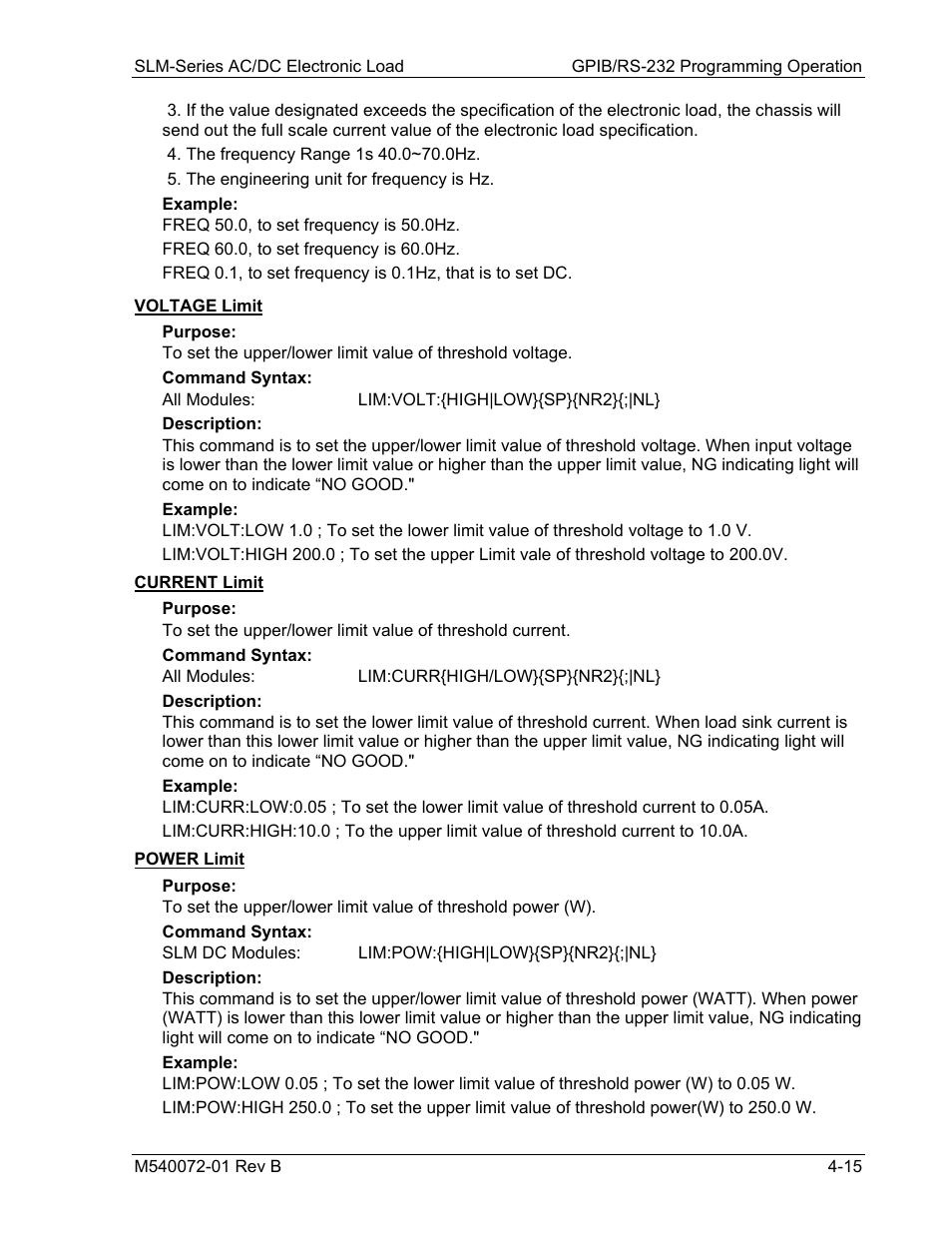 AMETEK SLM Series Rev B User Manual | Page 57 / 87