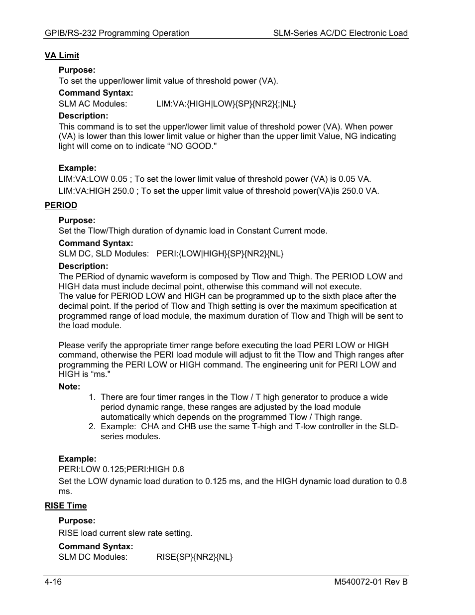 AMETEK SLM Series Rev B User Manual | Page 58 / 87