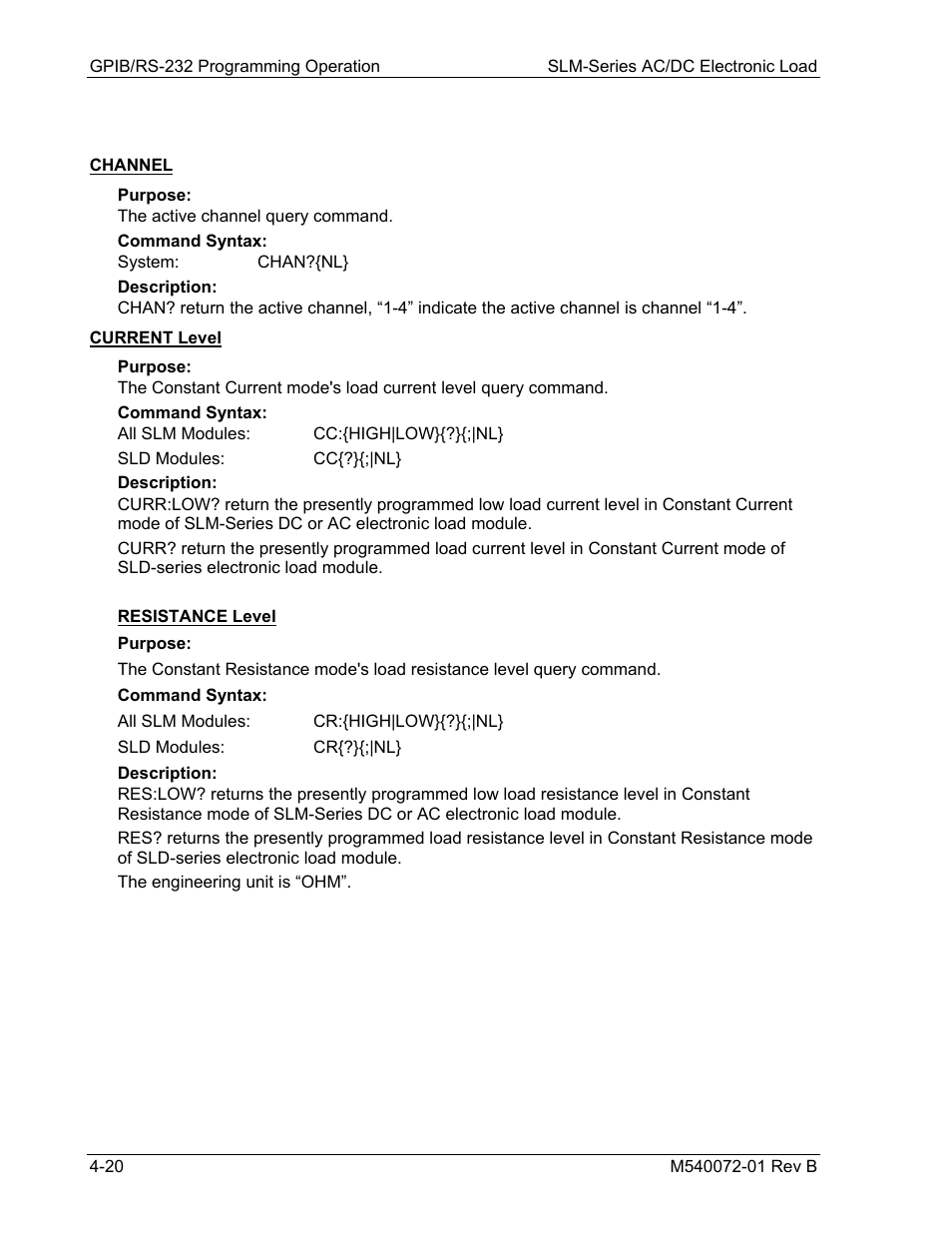 AMETEK SLM Series Rev B User Manual | Page 62 / 87