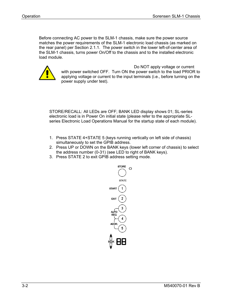 Power connection | AMETEK SLM-1 User Manual | Page 22 / 77