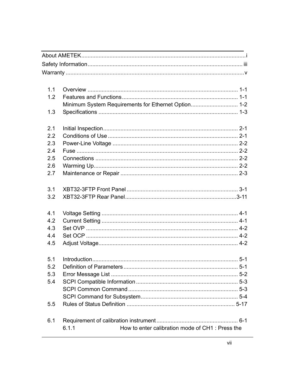 AMETEK XBT Series User Manual | Page 11 / 60