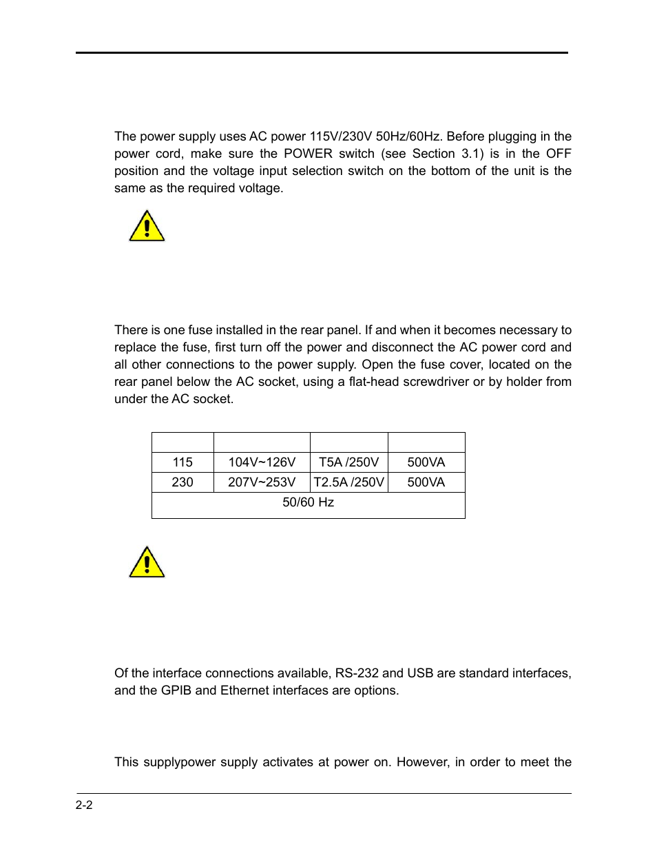 3 power-line voltage, 4 fuse, 5 connections | 6 warming up | AMETEK XBT Series User Manual | Page 18 / 60