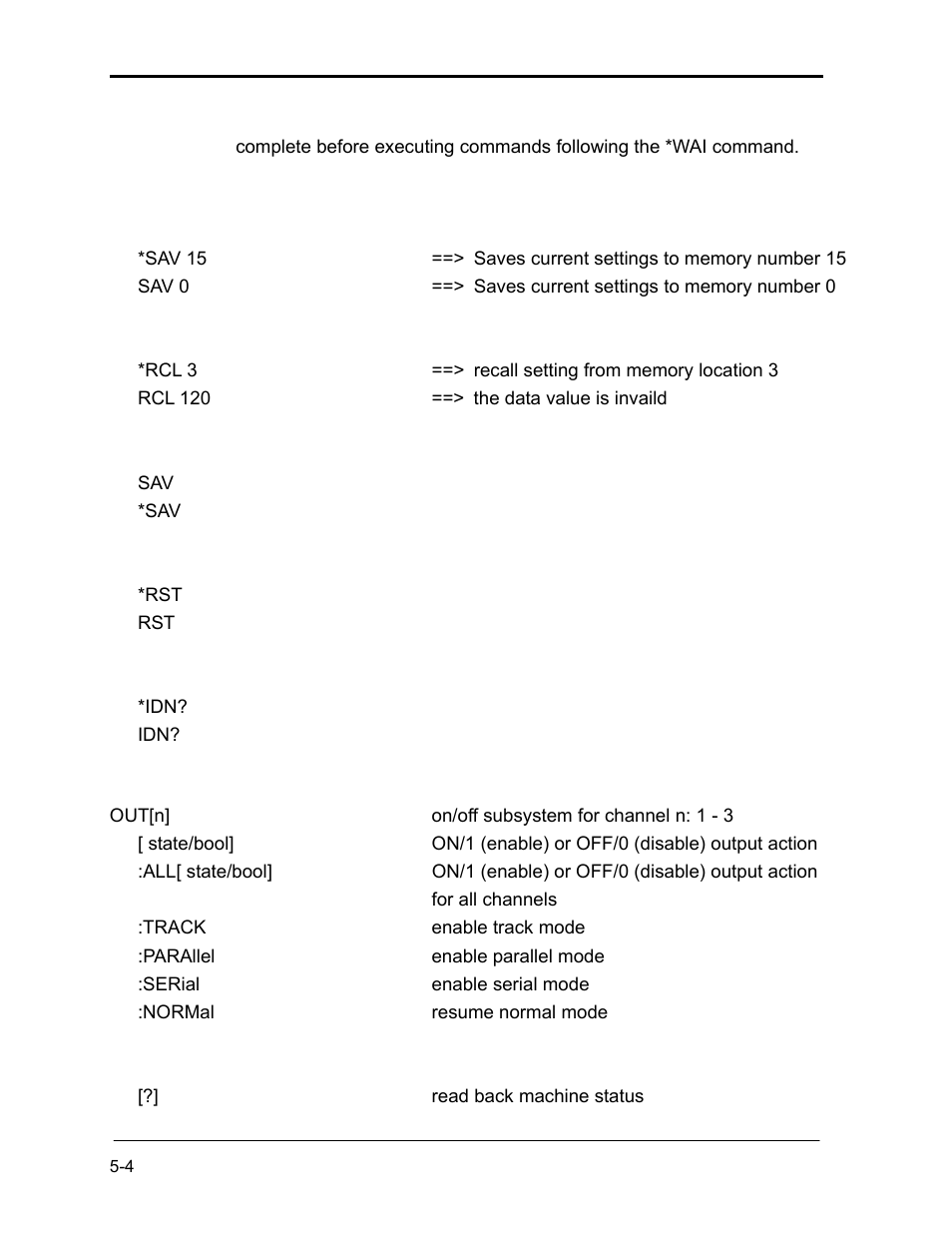 Scpi command for subsystem, Scpi command for subsystem -4 | AMETEK XBT Series User Manual | Page 38 / 60