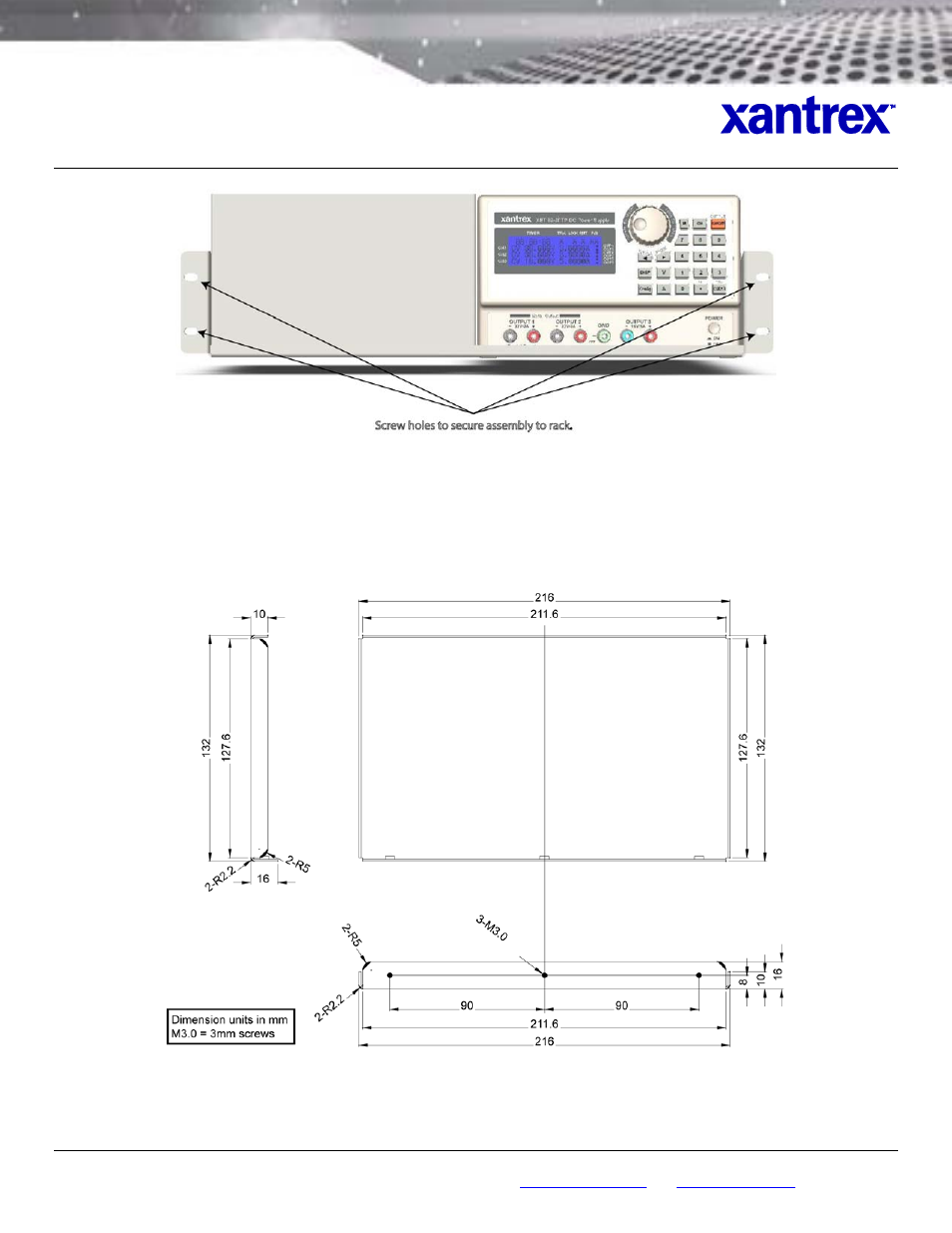 Xbt rackmount installation | AMETEK XBT Series Installation User Manual | Page 5 / 6