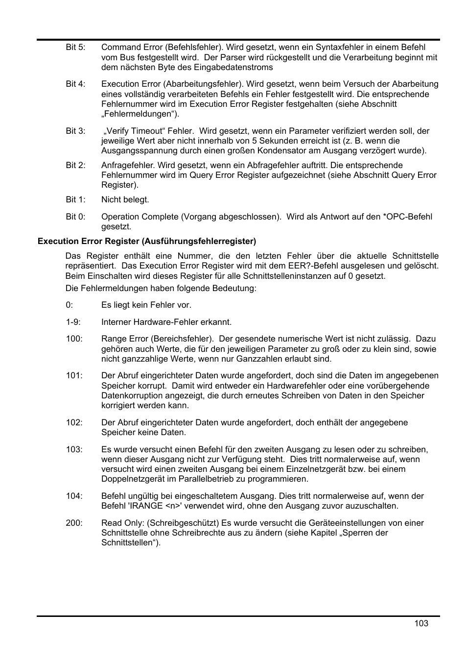 Execution error register \(ausführungsfehlerreg | AMETEK XEL Series 60V and below User Manual | Page 107 / 186