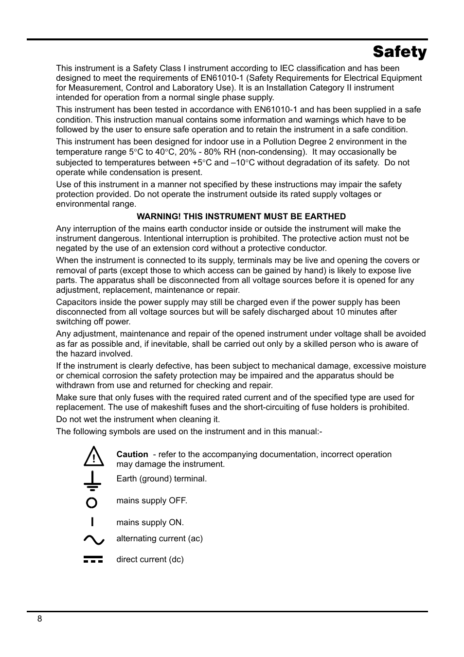 Safety | AMETEK XEL Series 60V and below User Manual | Page 12 / 186