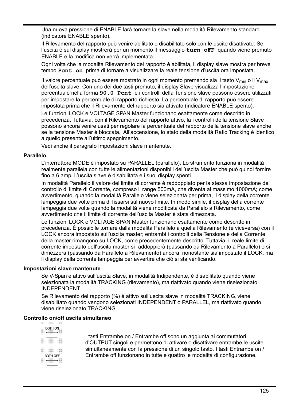 Parallelo, Impostazioni slave mantenute, Controllo on/off uscita simultaneo | AMETEK XEL Series 60V and below User Manual | Page 129 / 186