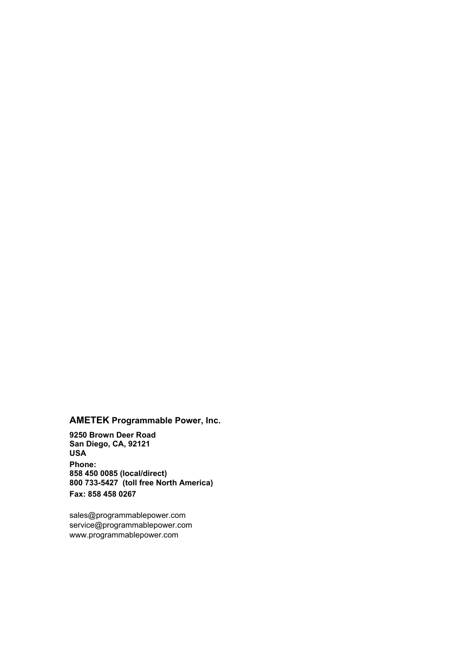 AMETEK XEL Series 60V and below User Manual | Page 186 / 186