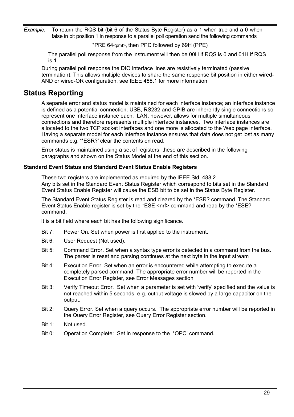 Status reporting | AMETEK XEL Series 60V and below User Manual | Page 33 / 186