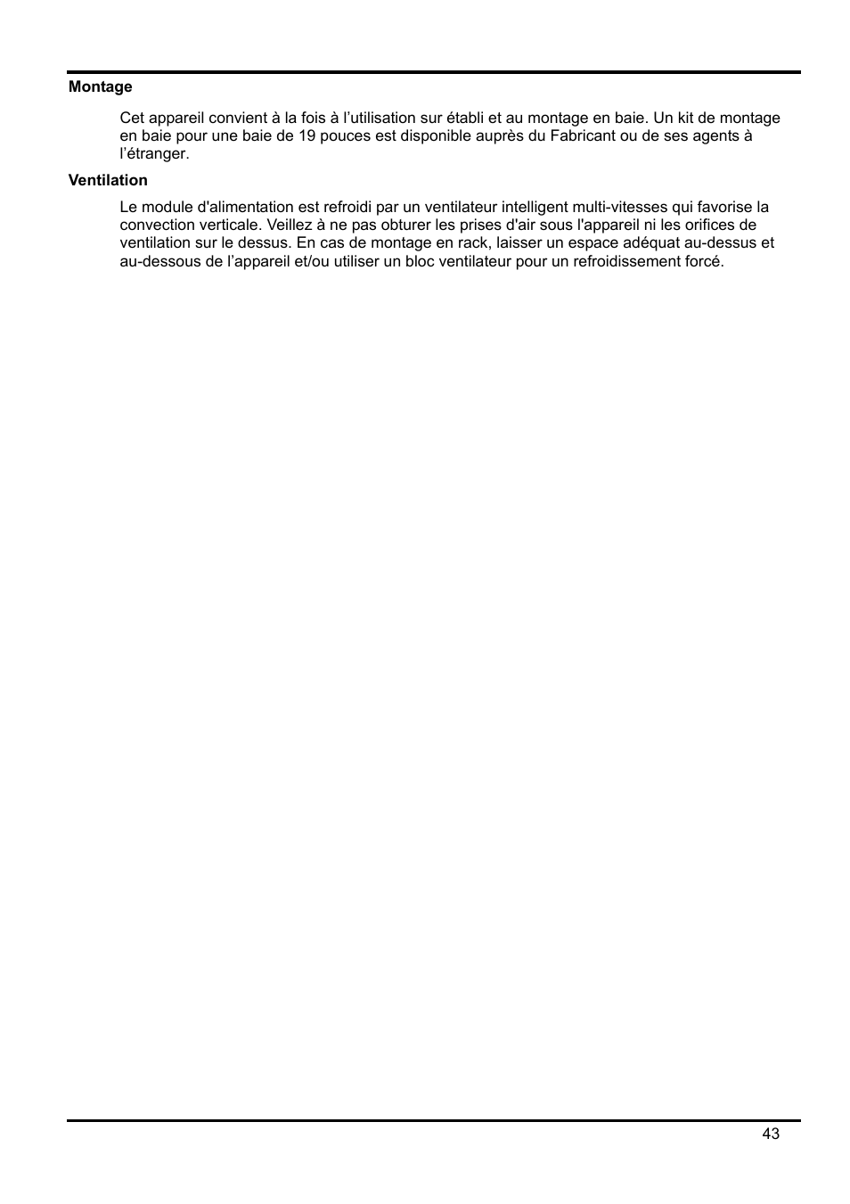 Montage, Ventilation | AMETEK XEL Series 60V and below User Manual | Page 47 / 186