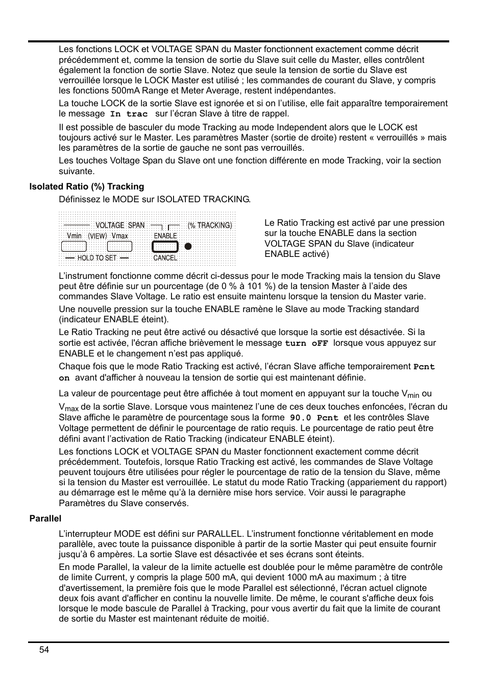 Isolated ratio (%) tracking, Parallel | AMETEK XEL Series 60V and below User Manual | Page 58 / 186