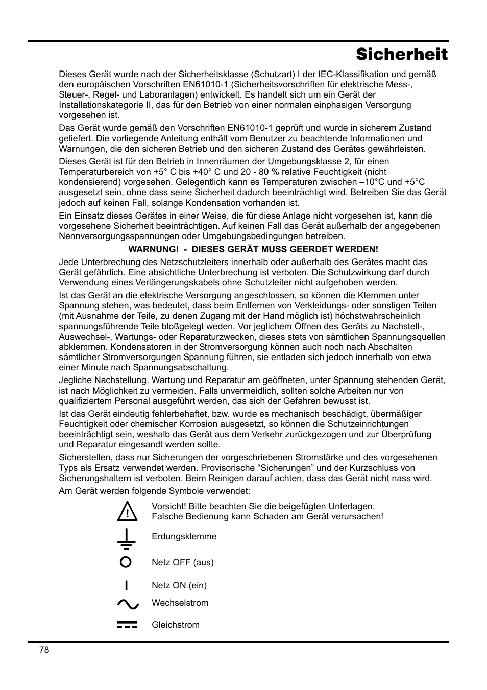 Sicherheit | AMETEK XEL Series 60V and below User Manual | Page 82 / 186