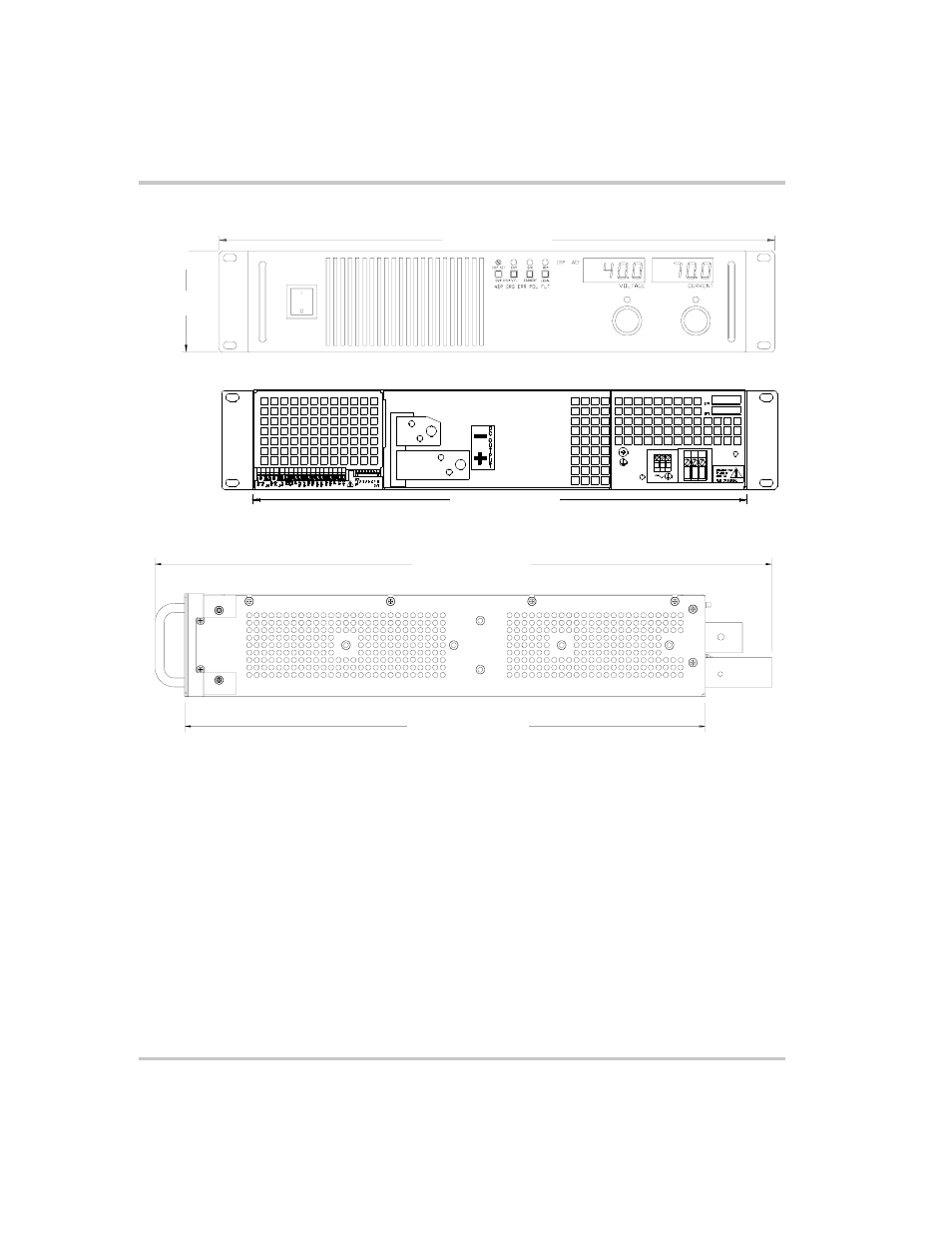 Figure a-2, Figure a-2 dimensional drawings | AMETEK XFR 2800 Watt Series User Manual | Page 102 / 102