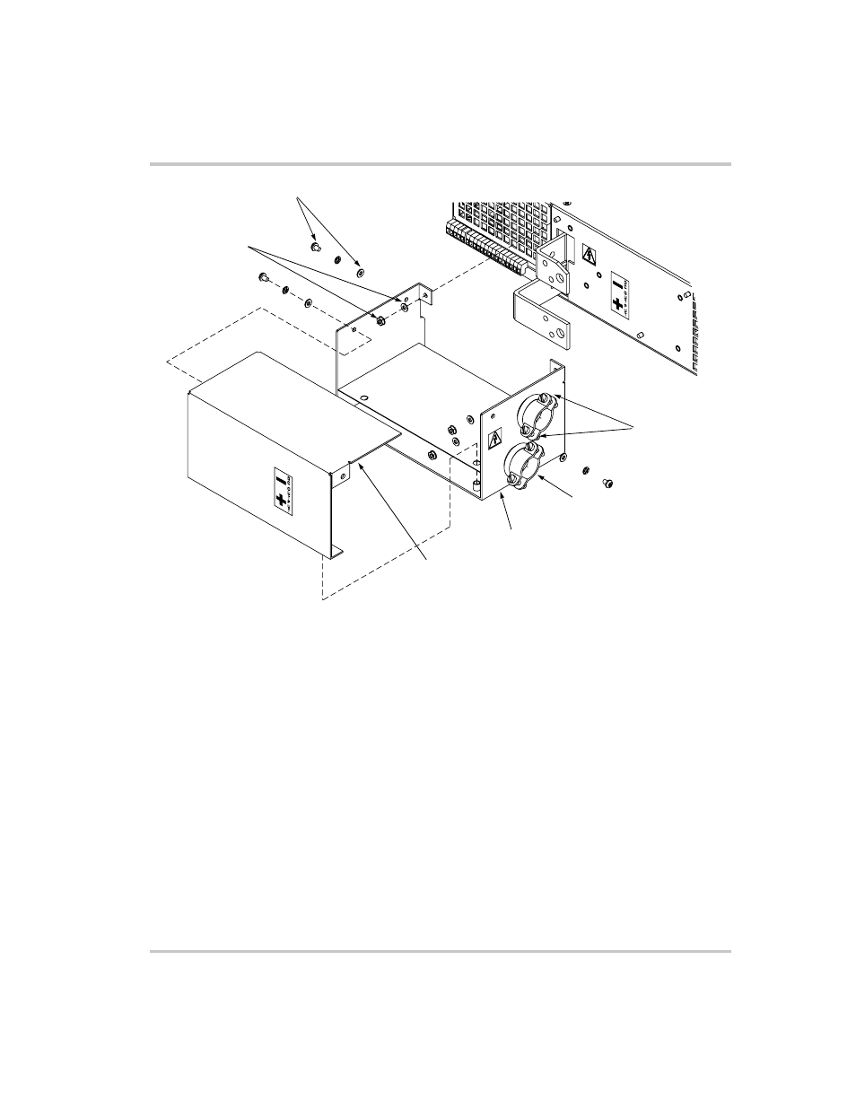 Figure 2-4, Output strain relief and cover –15 | AMETEK XFR 2800 Watt Series User Manual | Page 43 / 102