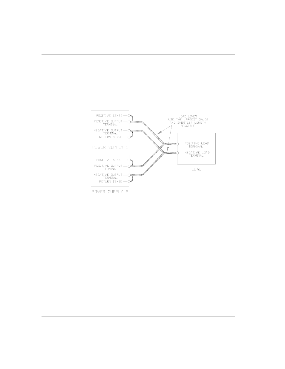 Sensing for parallel operation, Sensing for parallel operation –14, Figure 3-3 | Parallel operation of multiple supplies –14 | AMETEK XFR 2800 Watt Series User Manual | Page 66 / 102
