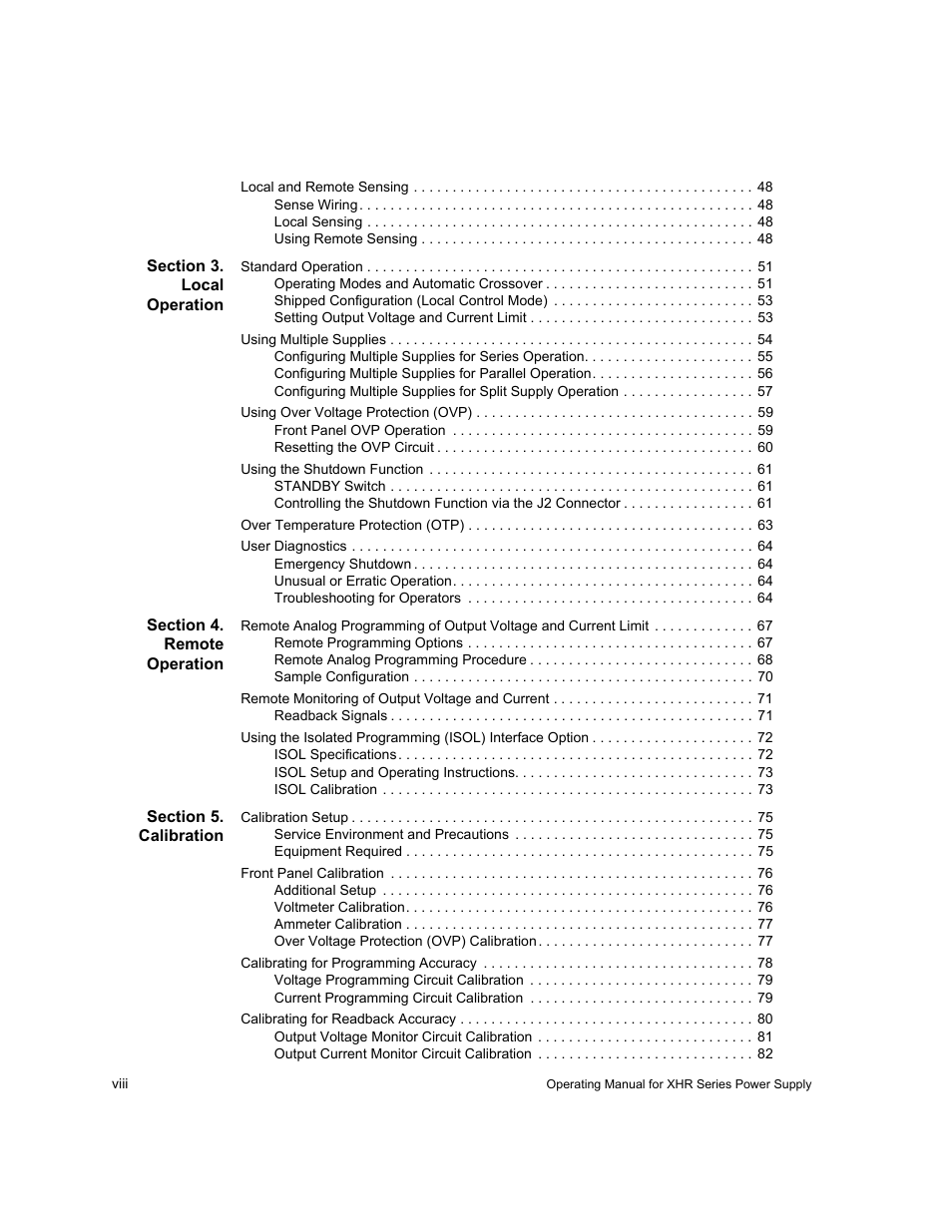 AMETEK XHR 1000 Watt Series User Manual | Page 10 / 82