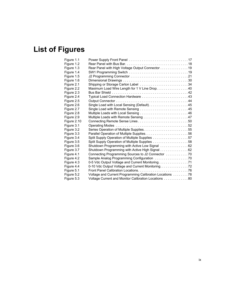 List of figures | AMETEK XHR 1000 Watt Series User Manual | Page 11 / 82