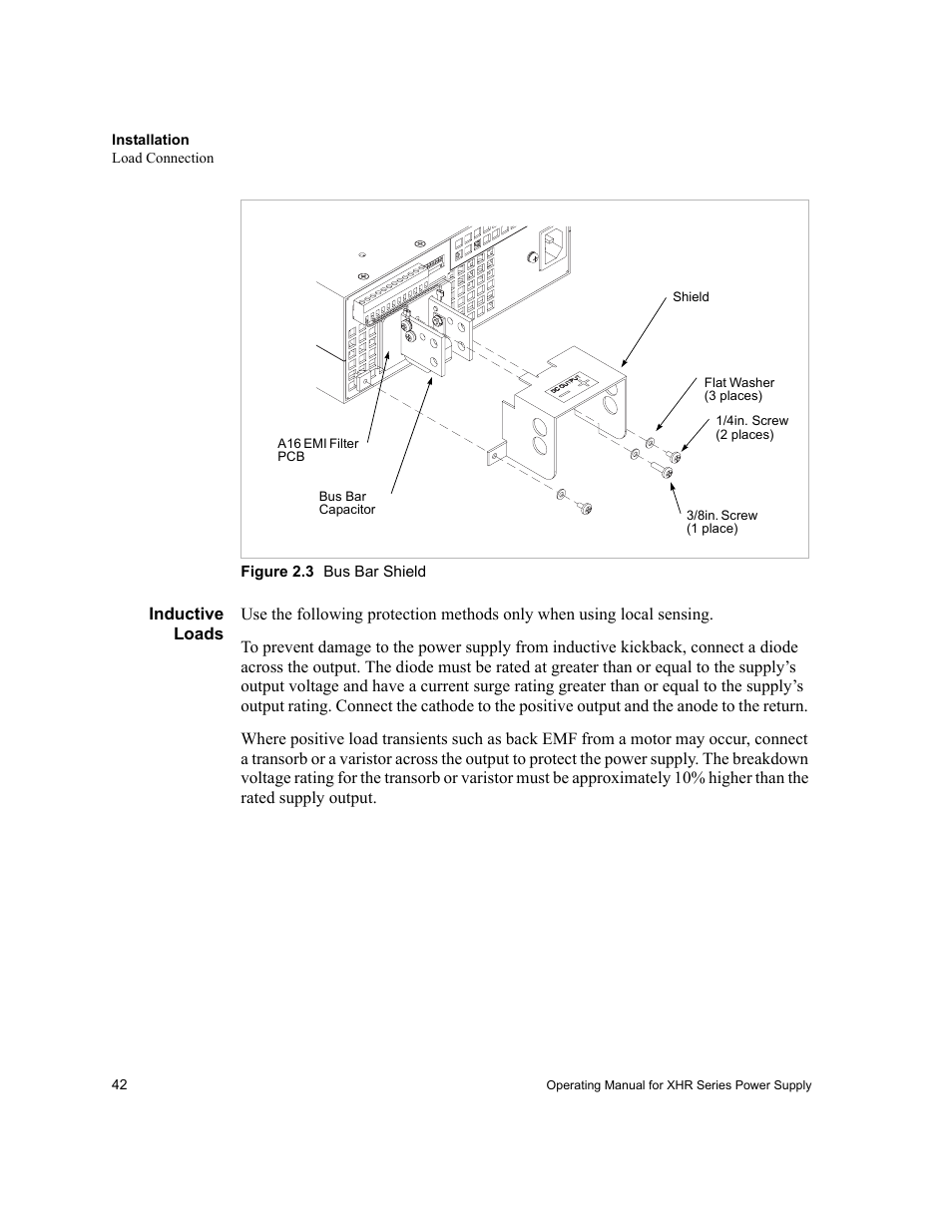 Inductive loads | AMETEK XHR 1000 Watt Series User Manual | Page 42 / 82