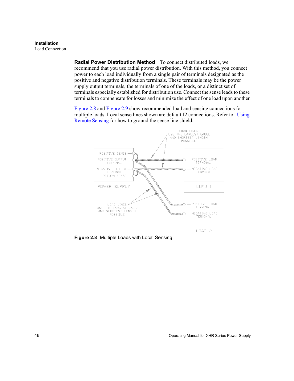 Radial power distribution method | AMETEK XHR 1000 Watt Series User Manual | Page 46 / 82
