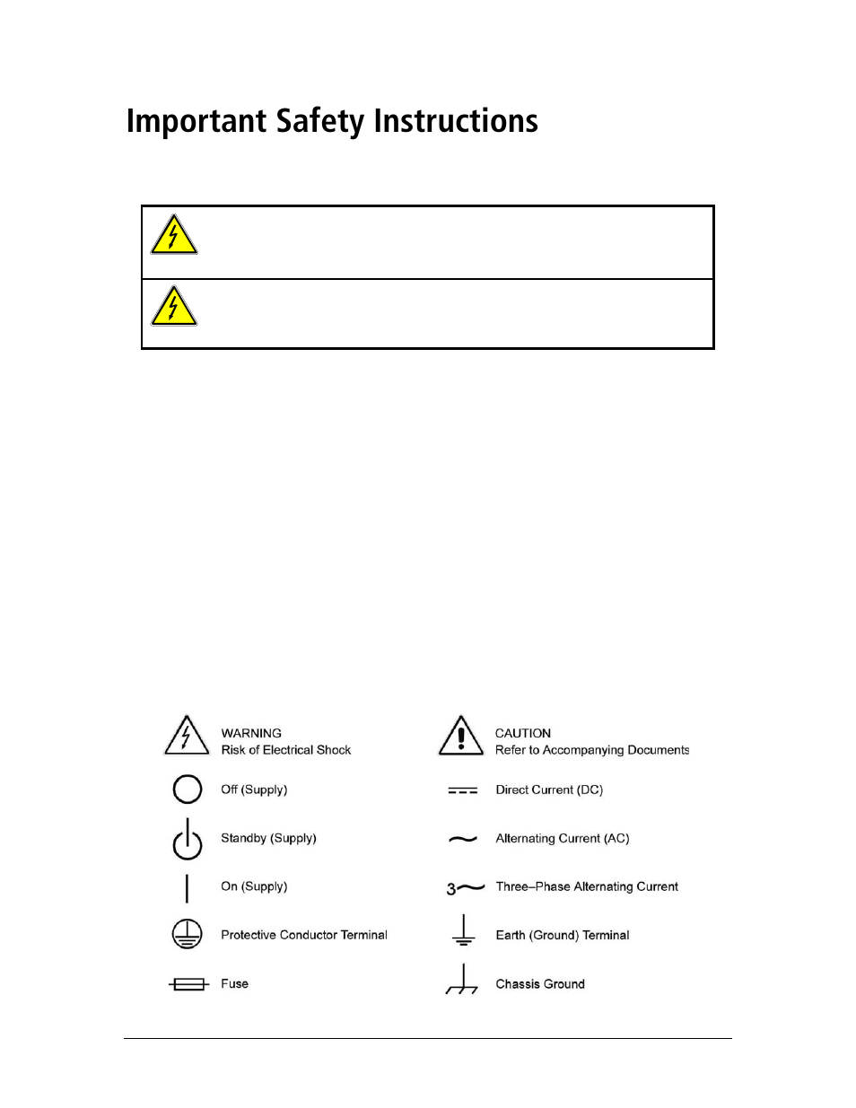 Warning, Important safety instructions | AMETEK XHR 1000 Watt Series User Manual | Page 5 / 82