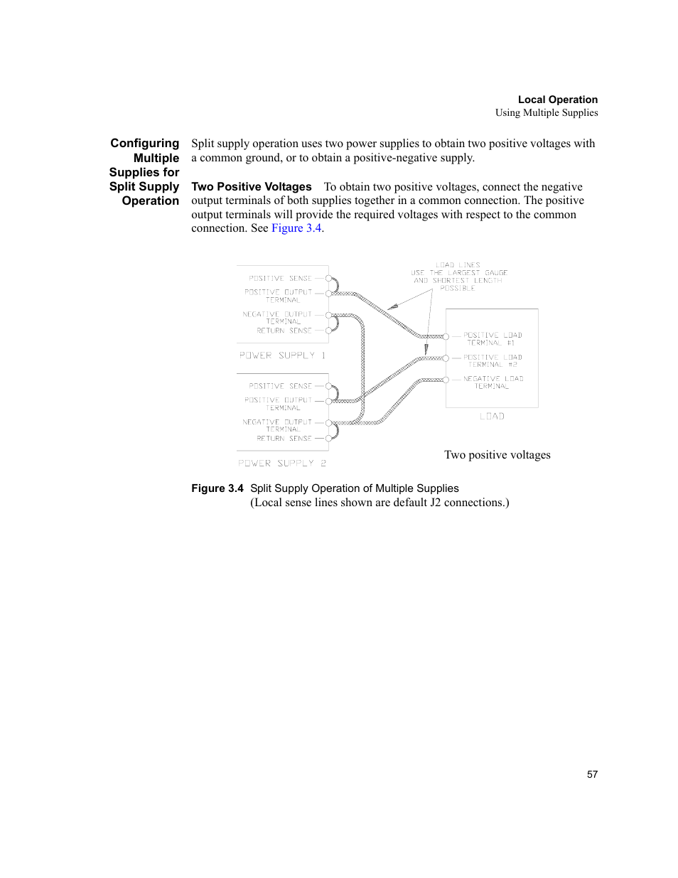 Two positive voltages | AMETEK XHR 1000 Watt Series User Manual | Page 57 / 82