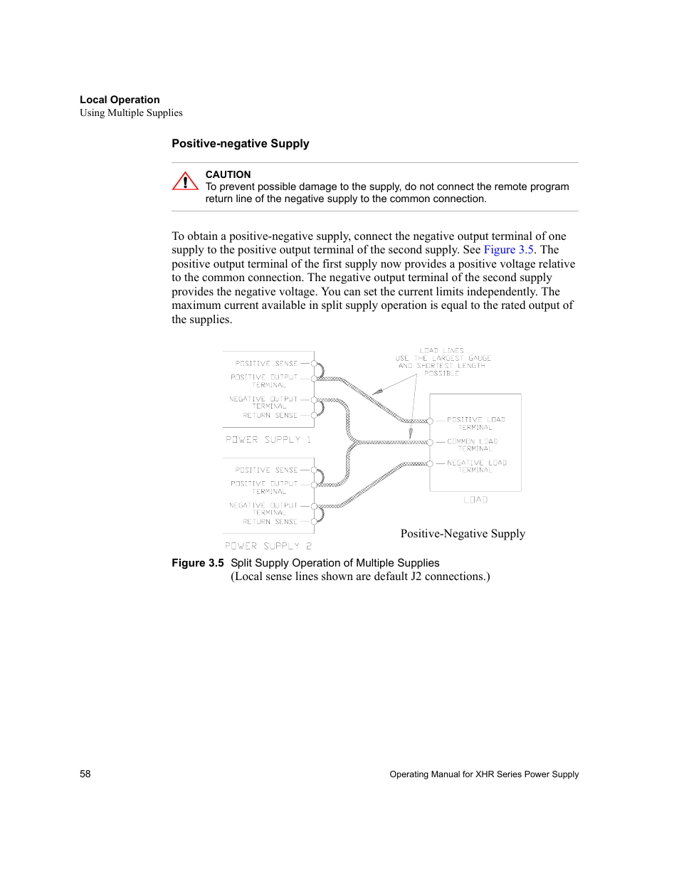 Positive-negative supply | AMETEK XHR 1000 Watt Series User Manual | Page 58 / 82