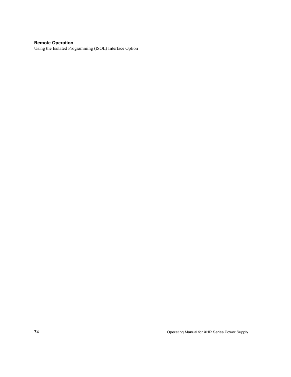 AMETEK XHR 1000 Watt Series User Manual | Page 74 / 82