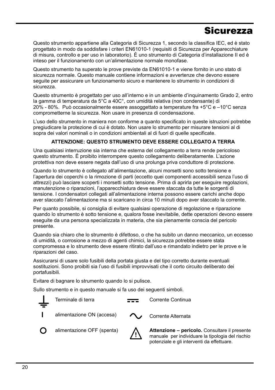 Sicurezza | AMETEK XPH 35-5 User Manual | Page 24 / 35