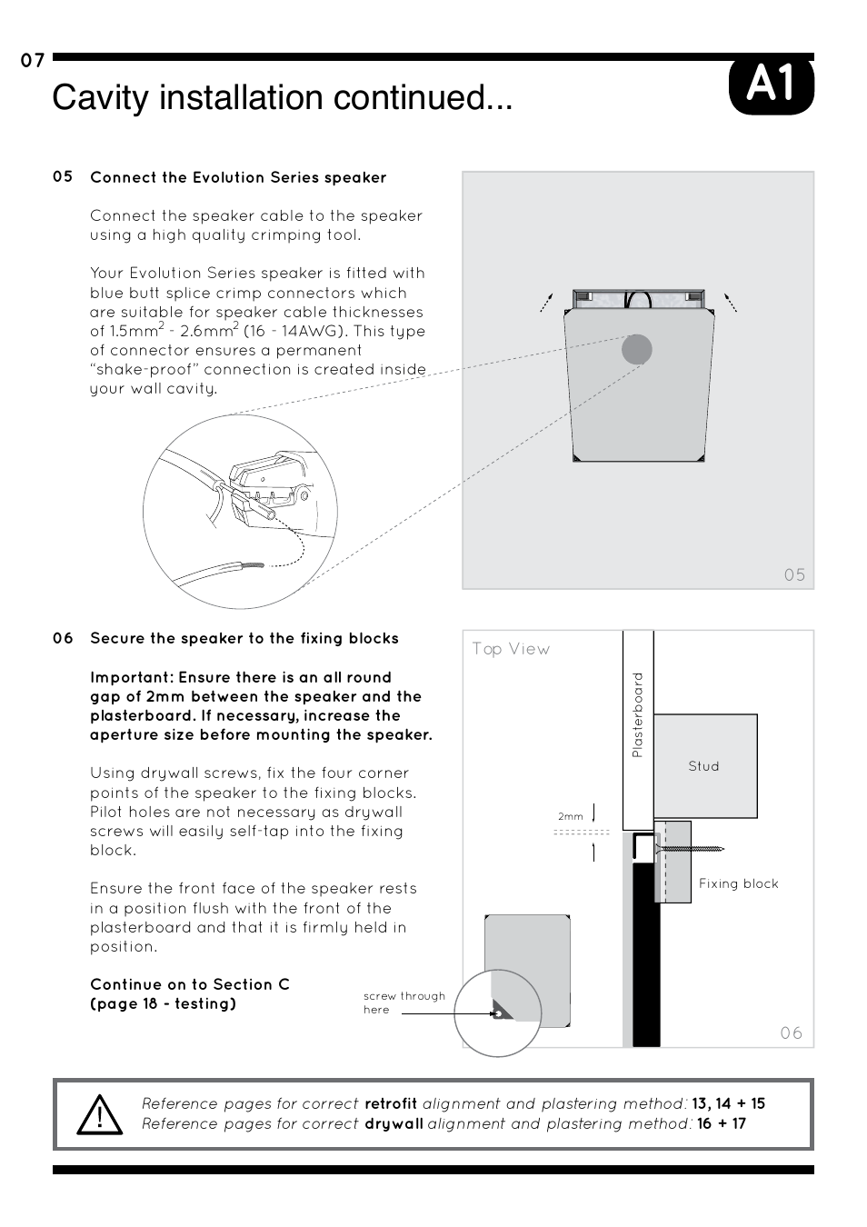 Cavity installation continued | Amina AIW750i User Manual | Page 11 / 36