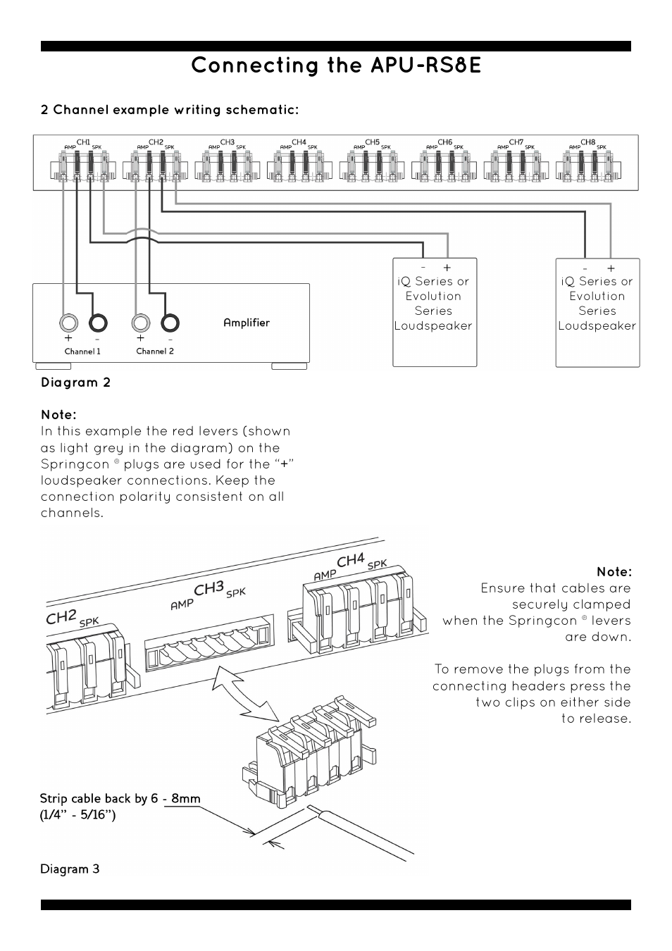 Connecting the apu-rs8e | Amina APU-RS8E User Manual | Page 4 / 7