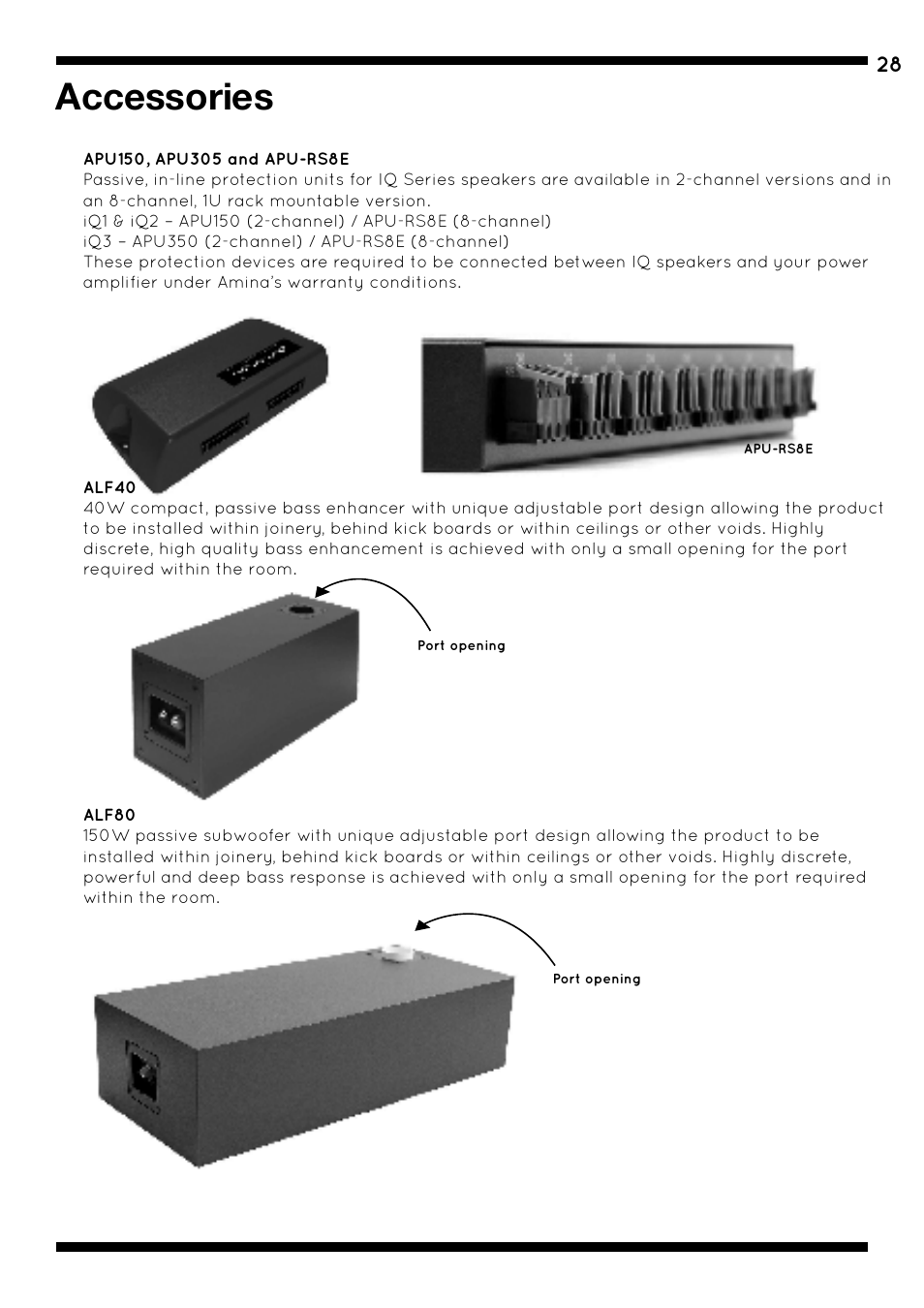Accessories | Amina iQ Developer Series User Manual | Page 31 / 32