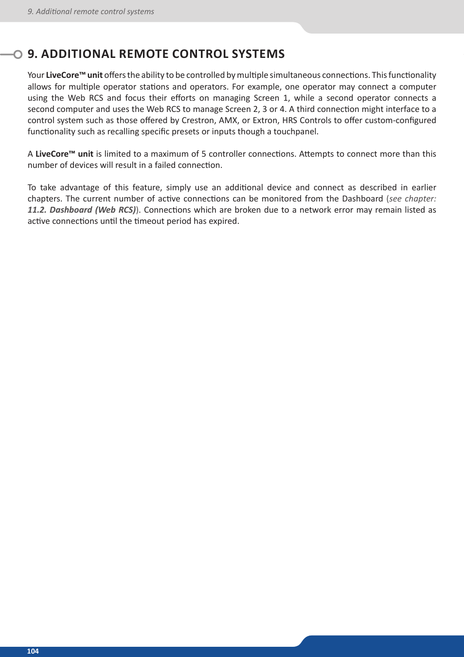 Additional remote control systems | Analog Way ASCENDER 16 (LIVECORE) - Ref. ASC1602 User Manual User Manual | Page 104 / 118