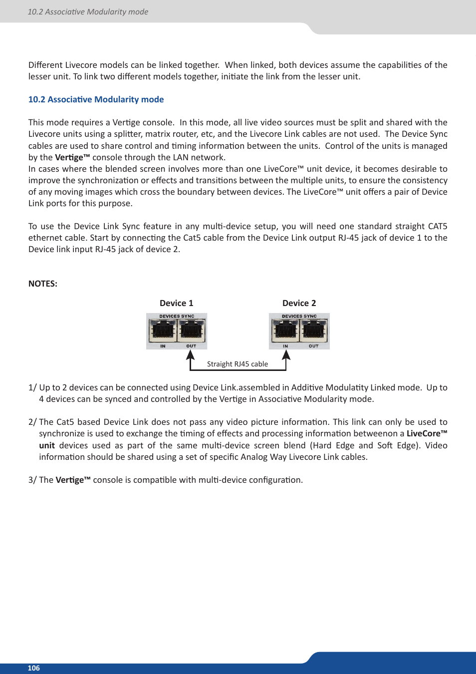 2 associative modularity mode | Analog Way ASCENDER 16 (LIVECORE) - Ref. ASC1602 User Manual User Manual | Page 106 / 118