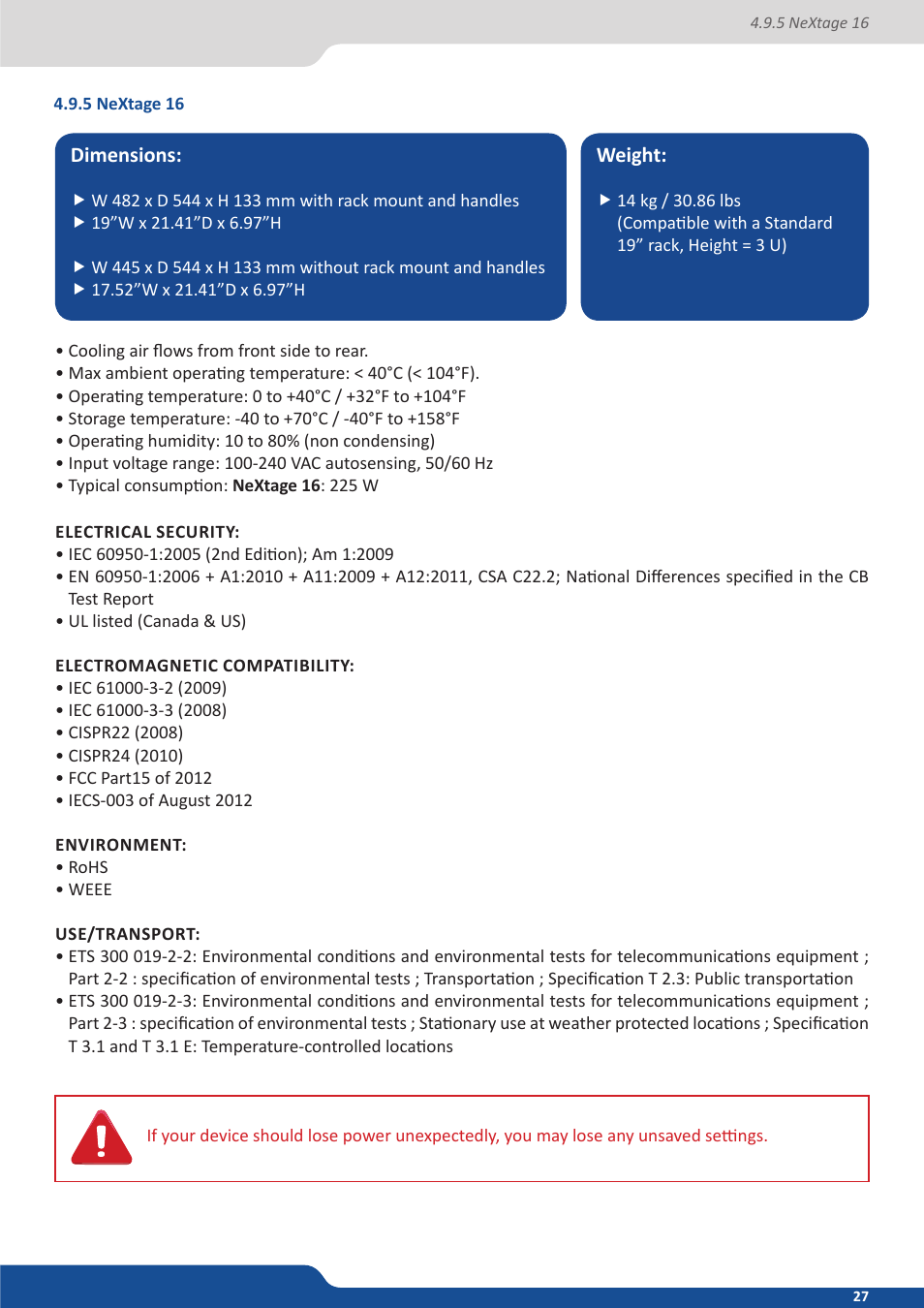 5 nextage 16 | Analog Way ASCENDER 16 (LIVECORE) - Ref. ASC1602 User Manual User Manual | Page 27 / 118