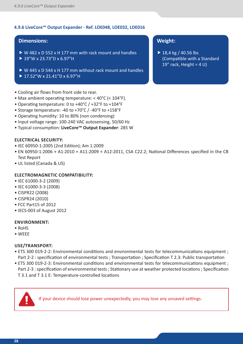 Analog Way ASCENDER 16 (LIVECORE) - Ref. ASC1602 User Manual User Manual | Page 28 / 118