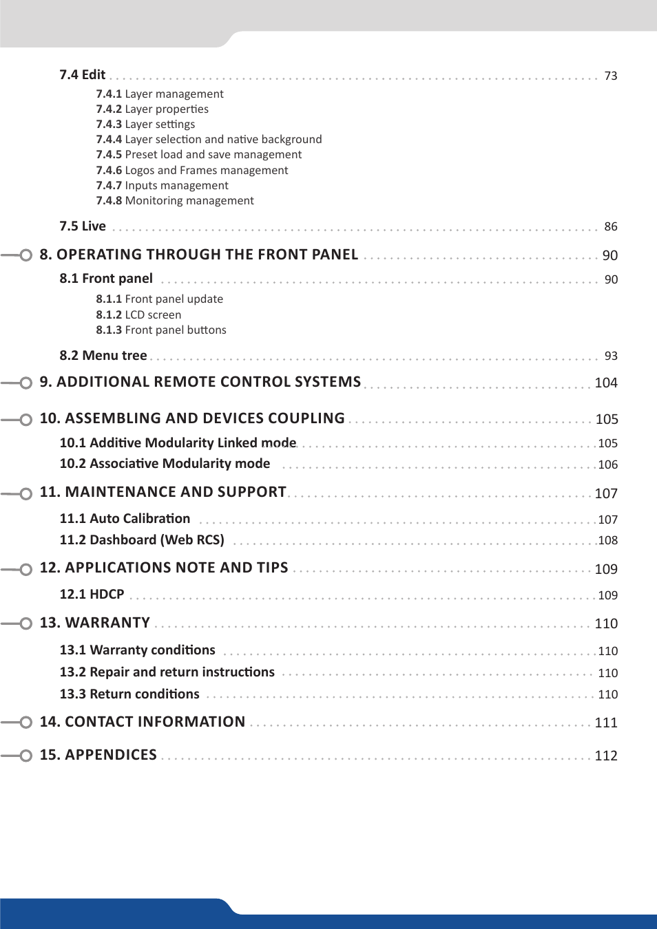 Analog Way ASCENDER 16 (LIVECORE) - Ref. ASC1602 User Manual User Manual | Page 5 / 118